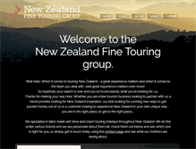 Tablet Screenshot of newzealandfinetouring.co.nz
